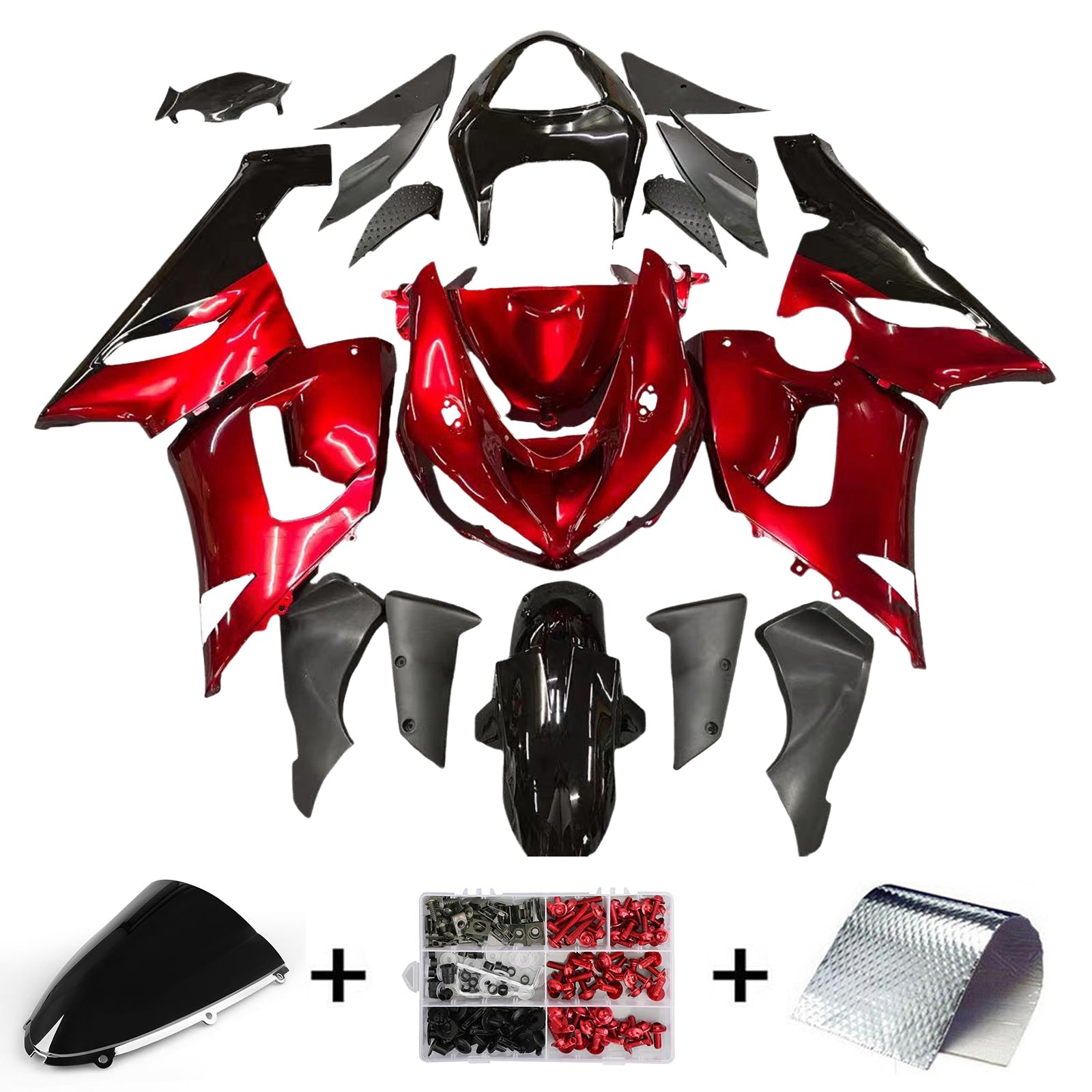 Kit de carénage Amotopart pour Kawasaki ZX6R 636 2005-2006 Générique