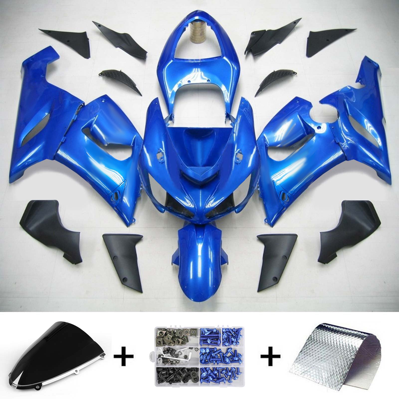 Kit de carénage Amotopart pour Kawasaki ZX6R 636 2005-2006 Générique