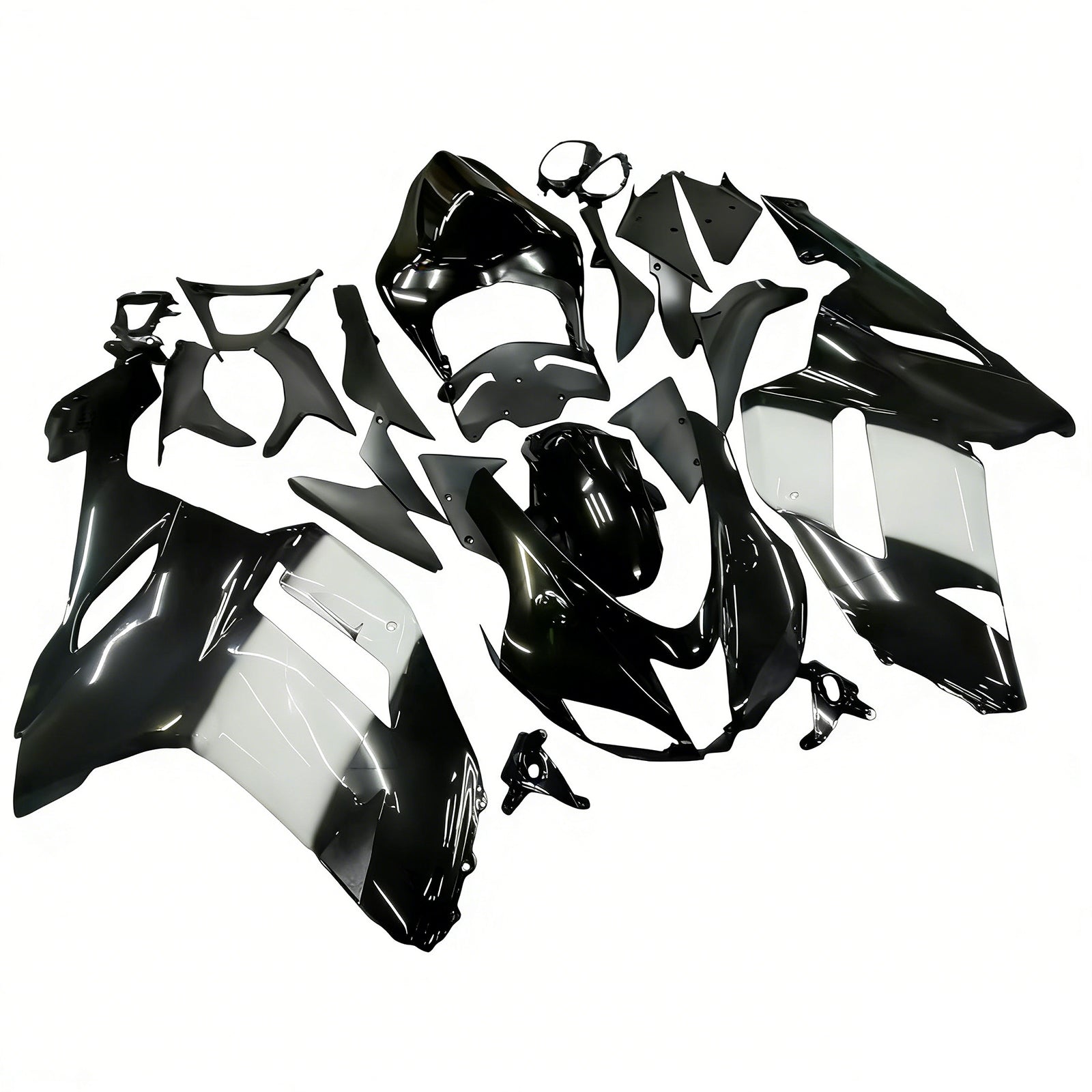 Carénages Amotopart 2007-2008 Kawasaki ZX6R ZX636 Noir Blanc West Ninja Generic