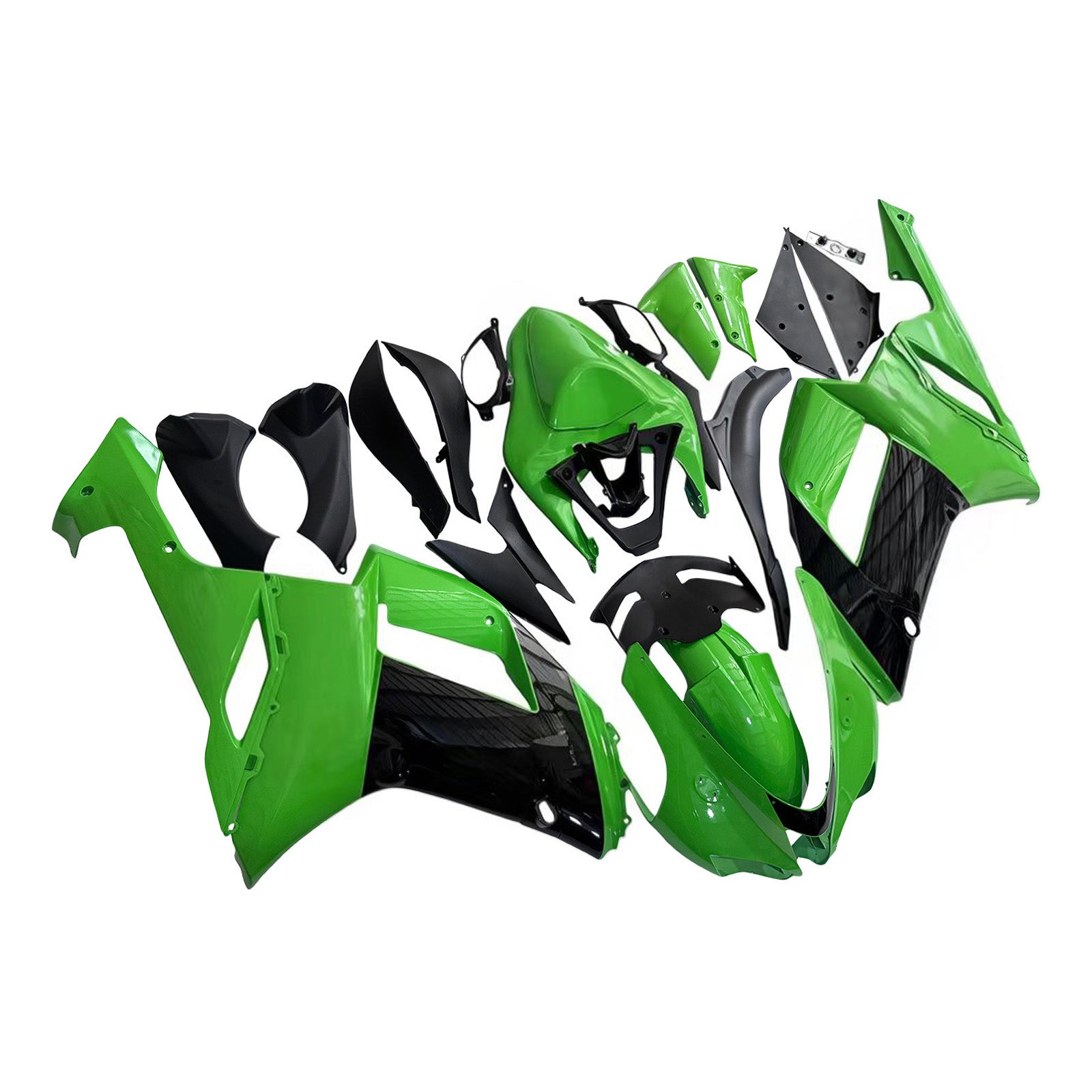 2007-2008 Kawasaki ZX6R 636 Korin ruiskutussuojasarja Abs Muovi asennettu