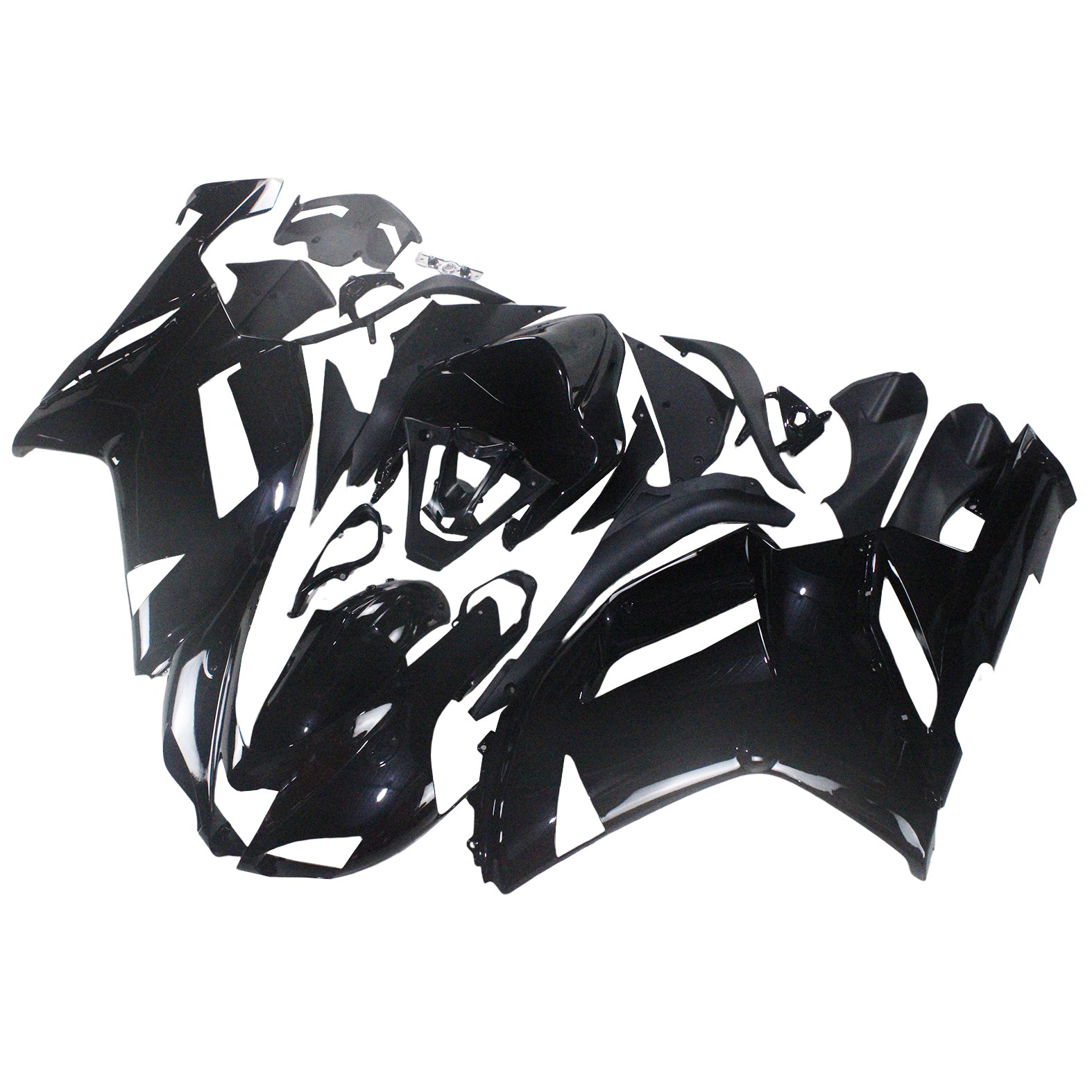 Carénages Amotopart 2007-2008 Kawasaki ZX6R ZX636 Noir Ninja Generic