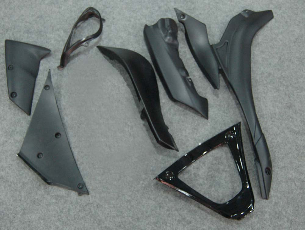 Carénages Amotopart 2007-2008 Kawasaki ZX6R ZX636 Black &amp; Red Flame Ninja Generic