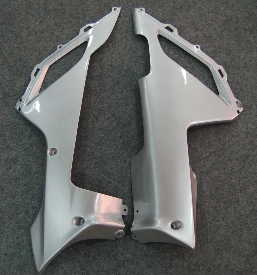 Carénages Amotopart 2007-2008 Kawasaki ZX6R ZX636 Silver &amp; Red Flame ZX6R Generic