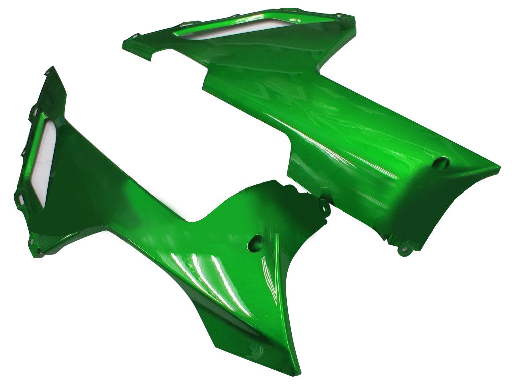 Carénages Amotopart 2007-2008 Kawasaki ZX6R ZX636 Black &amp; Green Flame Ninja Generic