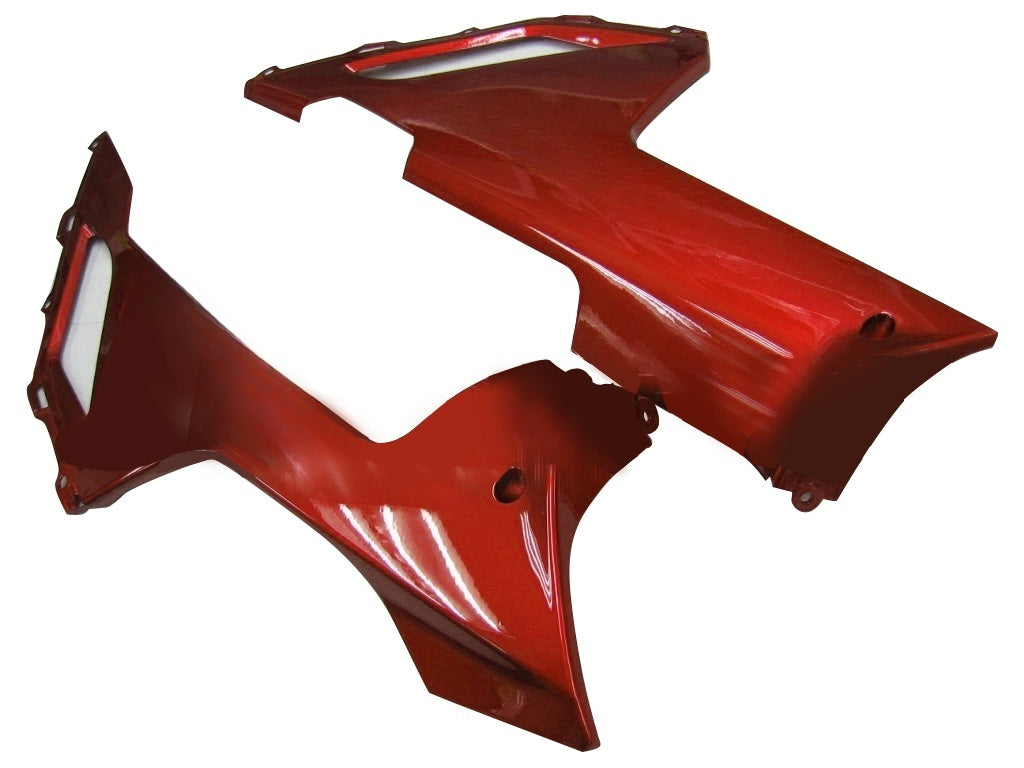 Amotopart stroomlijnkappen 2007-2008 Kawasaki ZX6R ZX636 zwart en rood gevlamd Ninja ZX6R generiek
