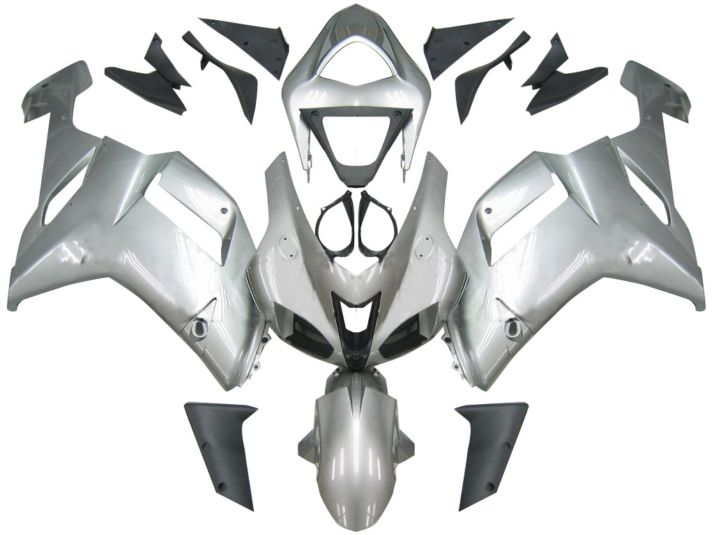 Carénages Amotopart 2007-2008 Kawasaki ZX6R ZX636 Silver Ninja ZX6R Generic