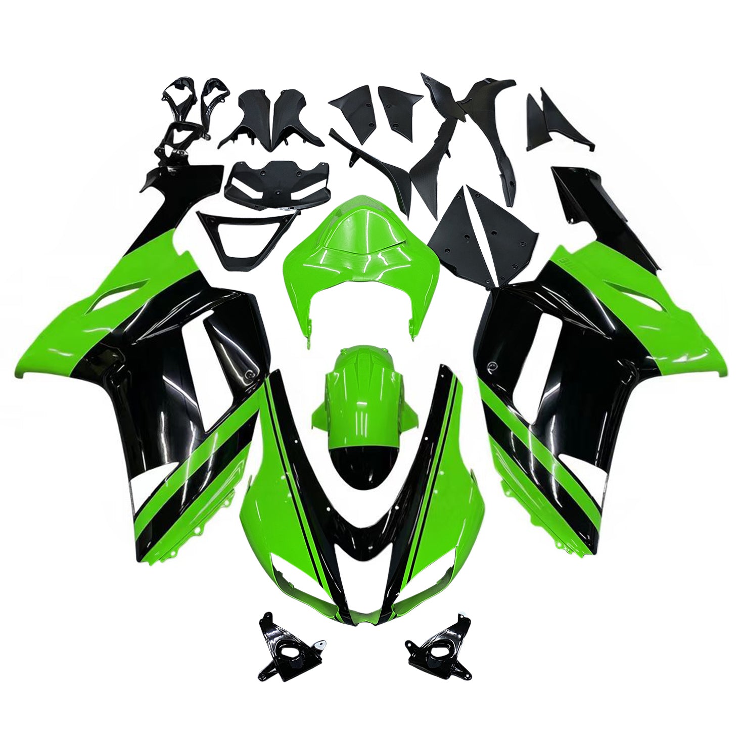 Amotopart Kawasaki ZX6R 636 2007-2008 Kit Carrosserie Plastic Abs