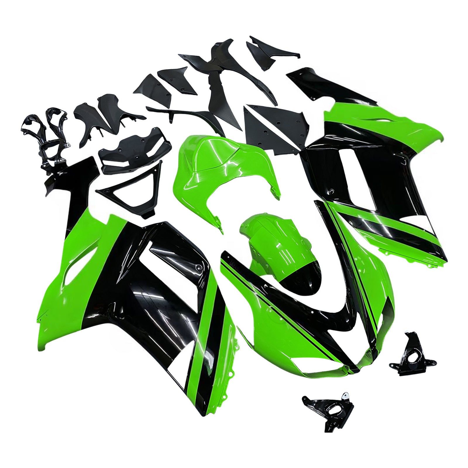 Amotopart Kawasaki ZX6R 636 2007-2008 Kit Carrosserie Plastic Abs