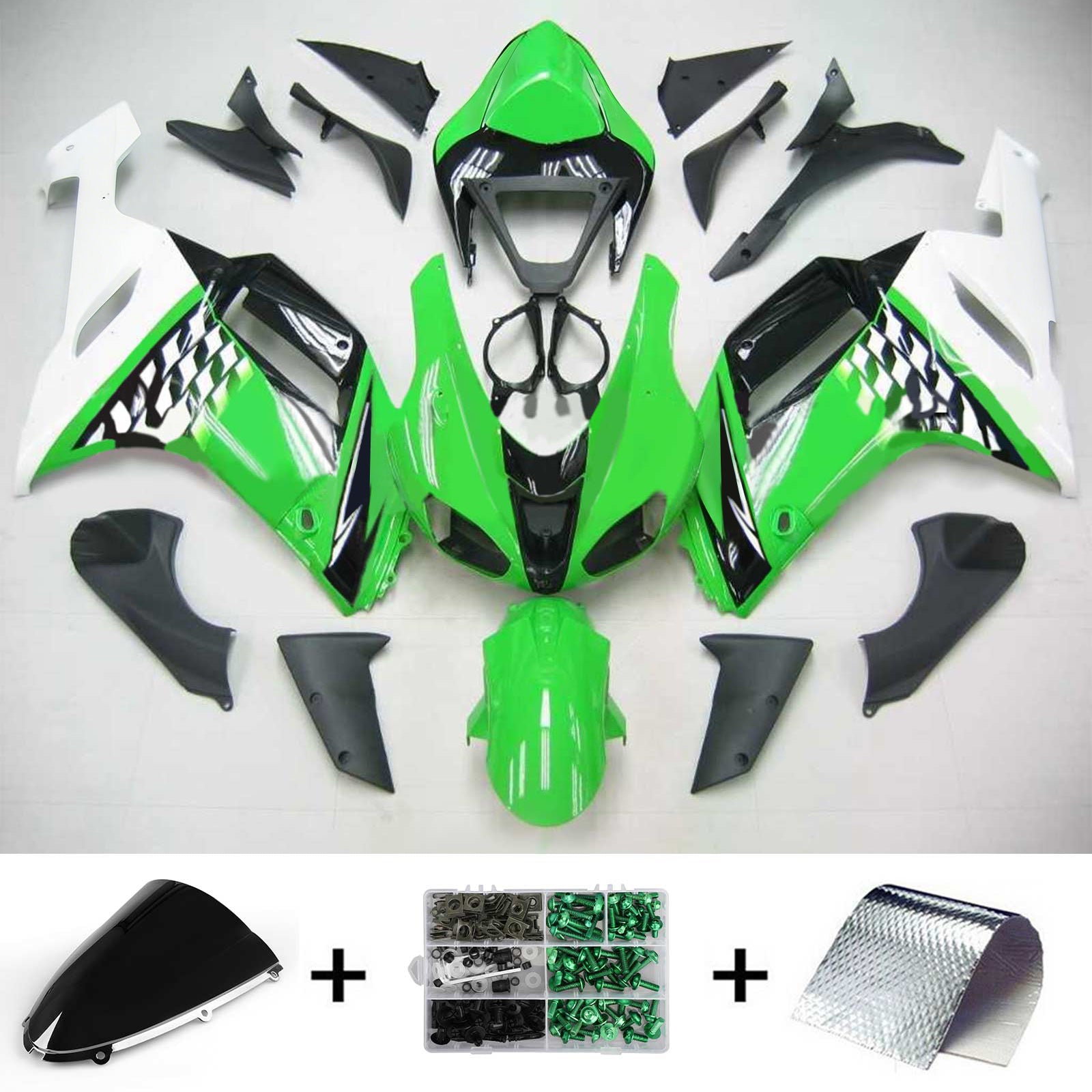 Kit de carénage Amotopart pour Kawasaki ZX6R 636 2007-2008 générique