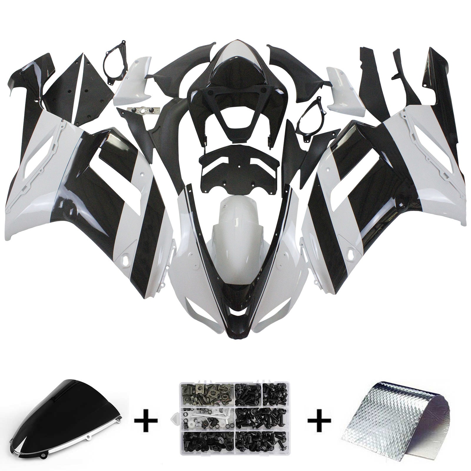 Zestaw owiewek Amotopart do Kawasaki ZX6R 636 2007-2008 ogólny