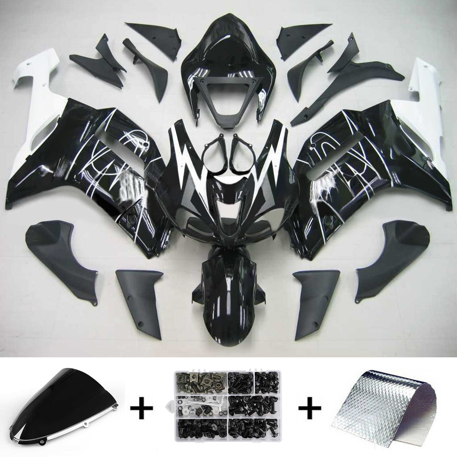 Amotopart Sealing Kit za Kawasaki ZX6R 636 2007-2008 Generic