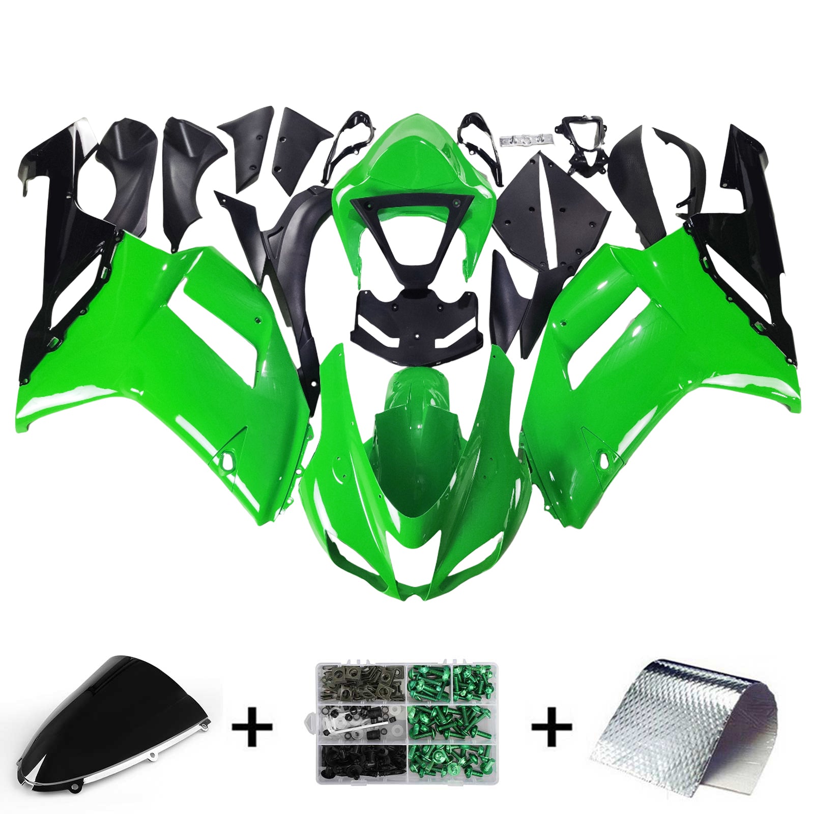 Kit de carenado Amotopart para Kawasaki ZX6R 636 2007-2008 Generic
