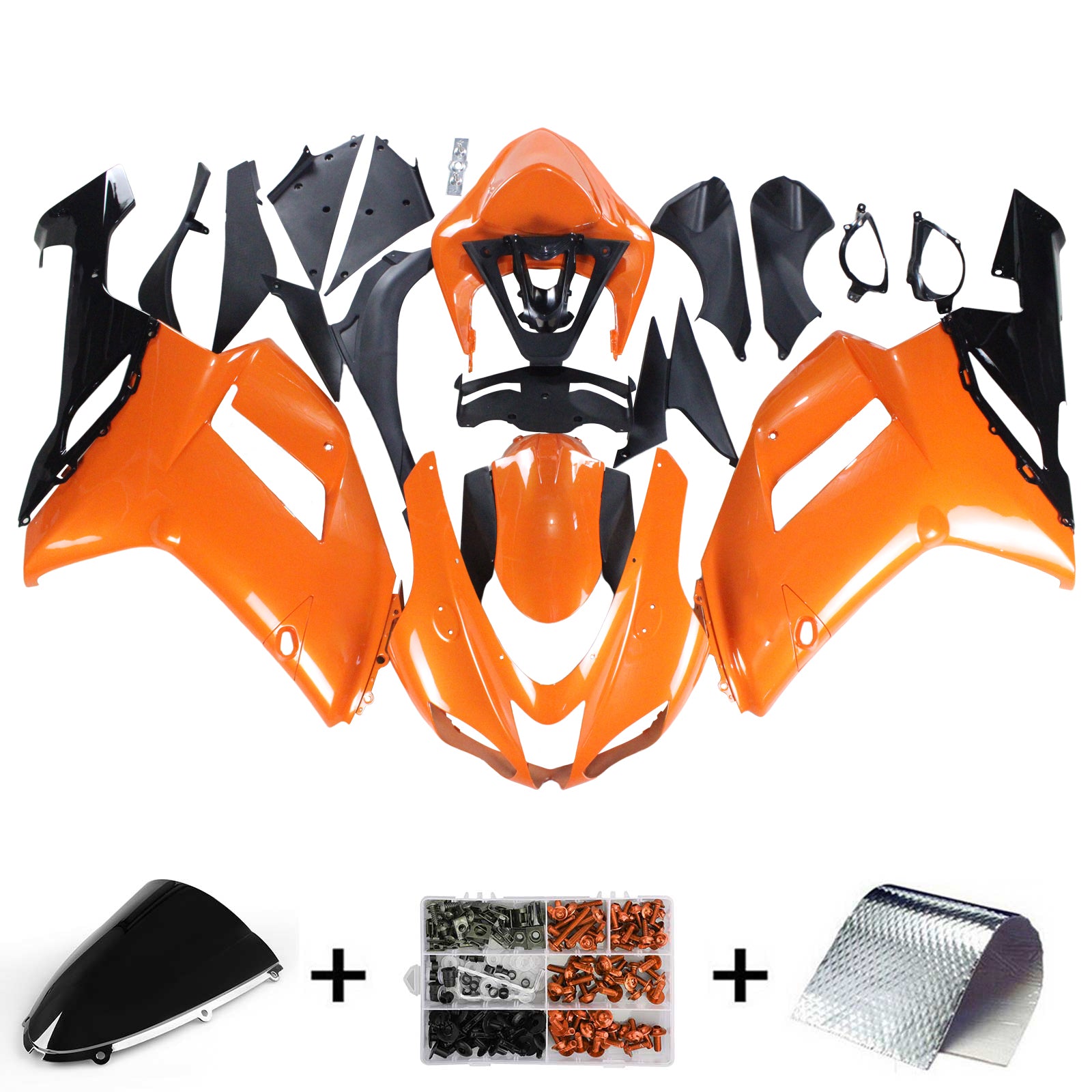 Kit de carénage Amotopart pour Kawasaki ZX6R 636 2007-2008 générique