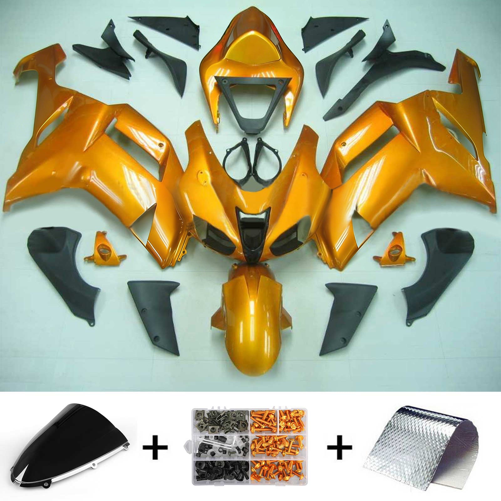 Kit de carénage Amotopart pour Kawasaki ZX6R 636 2007-2008 générique