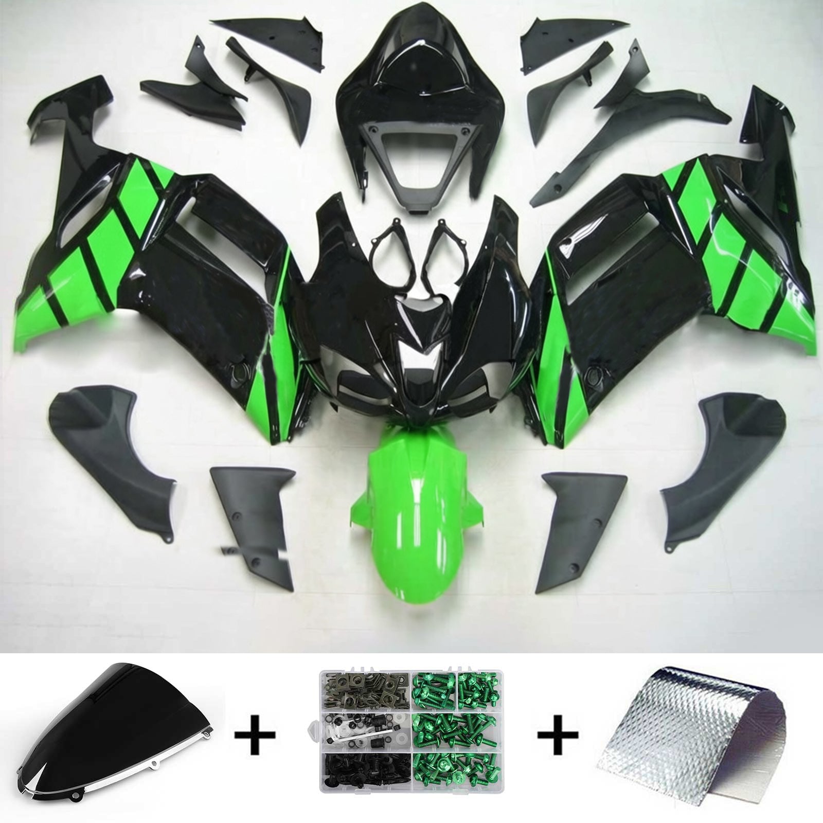 Kit de carénage Amotopart pour Kawasaki ZX6R 636 2007-2008 générique