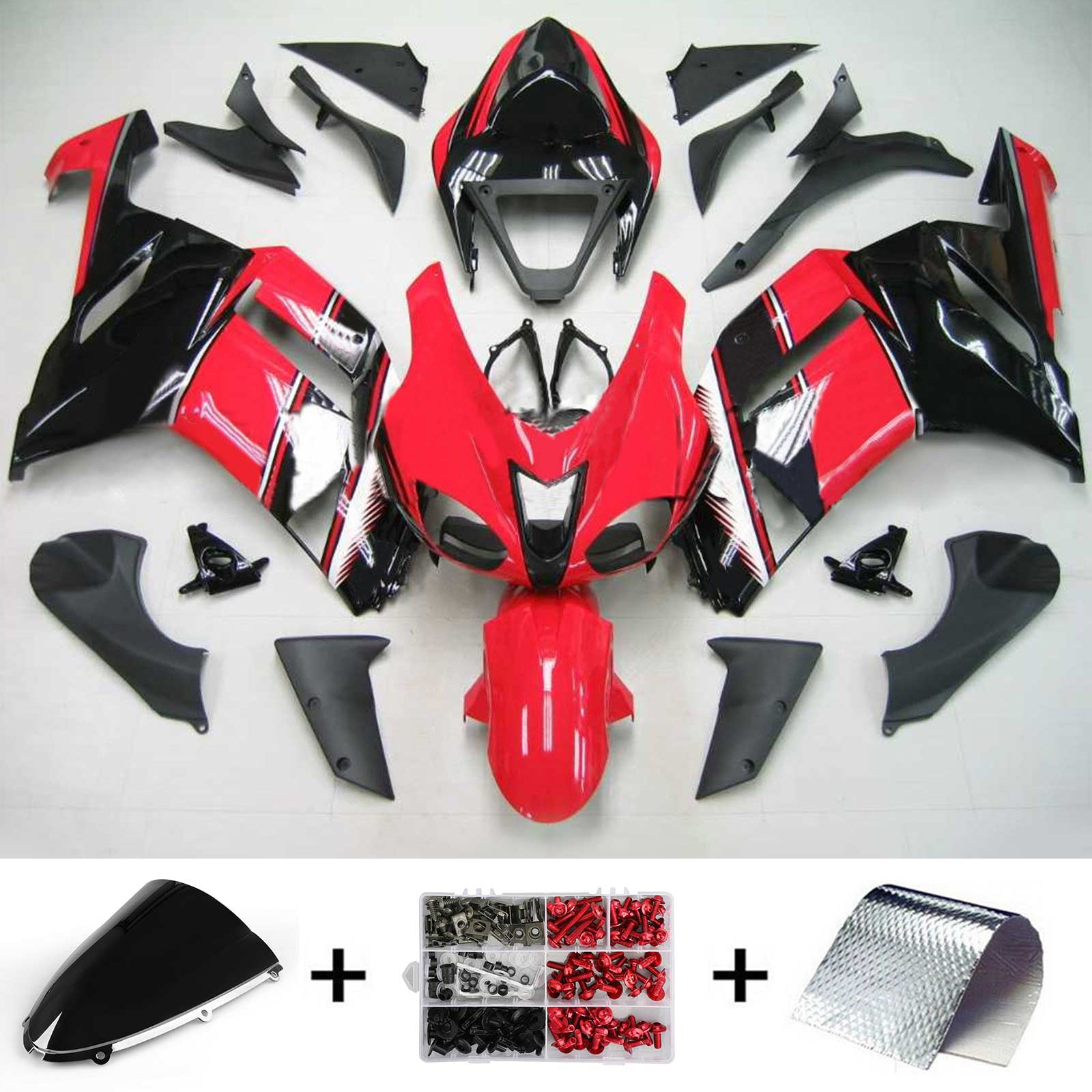 Kit de carenado Amotopart para Kawasaki ZX6R 636 2007-2008 genérico