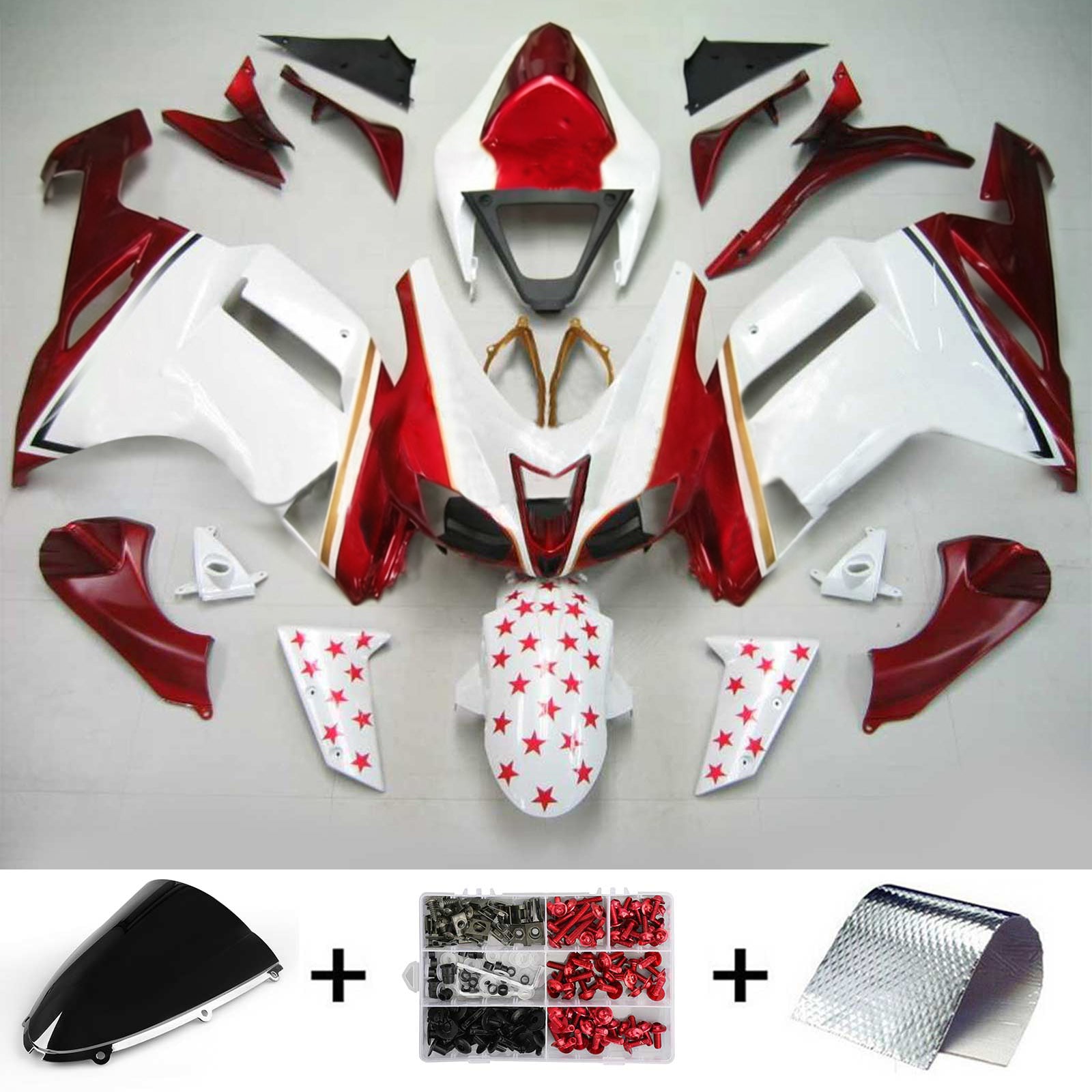 Kit de carénage Amotopart pour Kawasaki ZX6R 636 2007-2008 générique