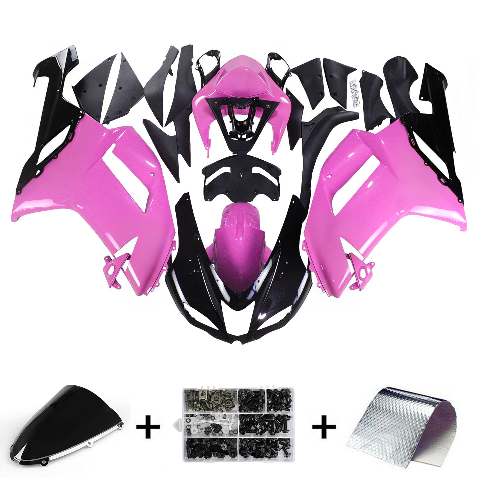 Kit de carénage Amotopart pour Kawasaki ZX6R 636 2007-2008 générique