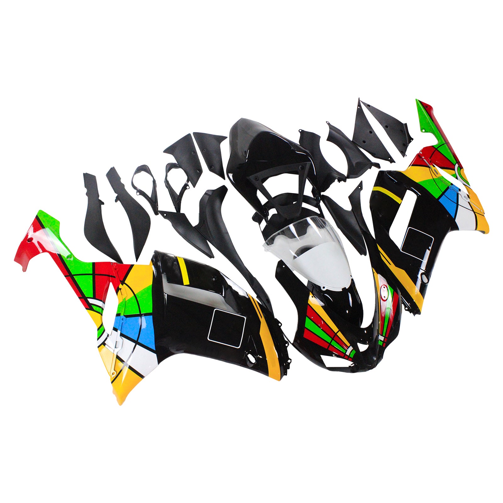 Kit de carénage Amotopart pour Kawasaki ZX6R 636 2007-2008 générique