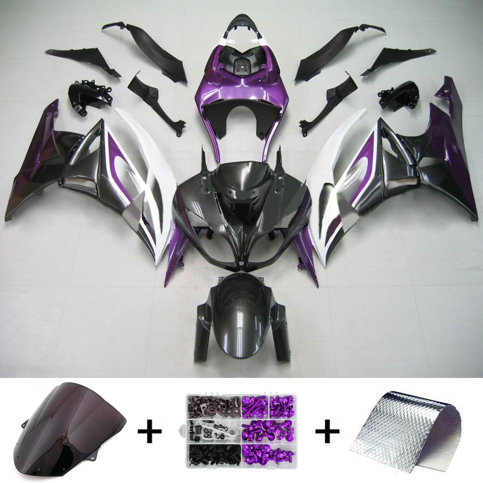 Kit de carénage Amotopart pour Kawasaki ZX6R 636 2009-2012 Générique
