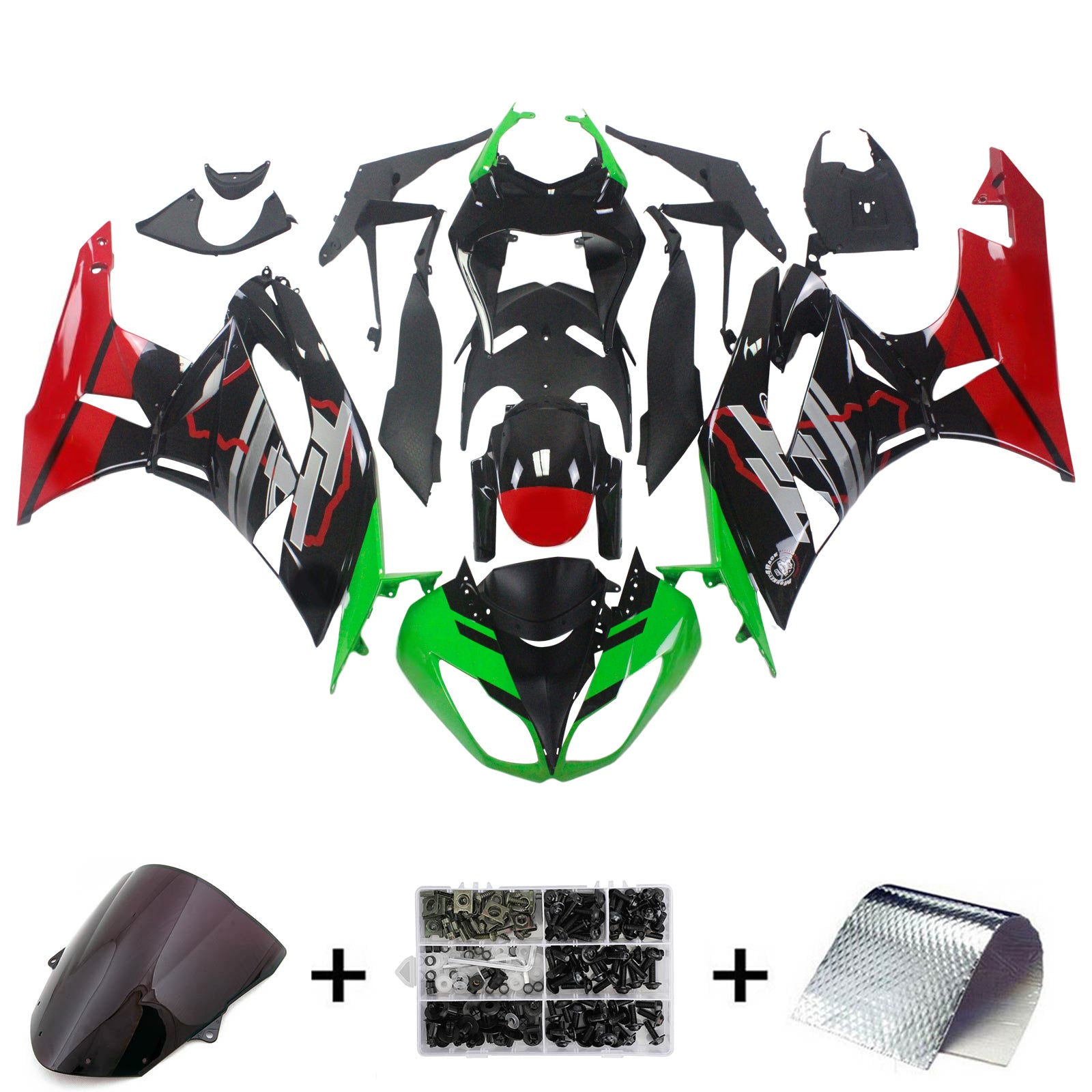 Amotopart kuipset voor Kawasaki ZX6R 636 2009-2012 Generiek