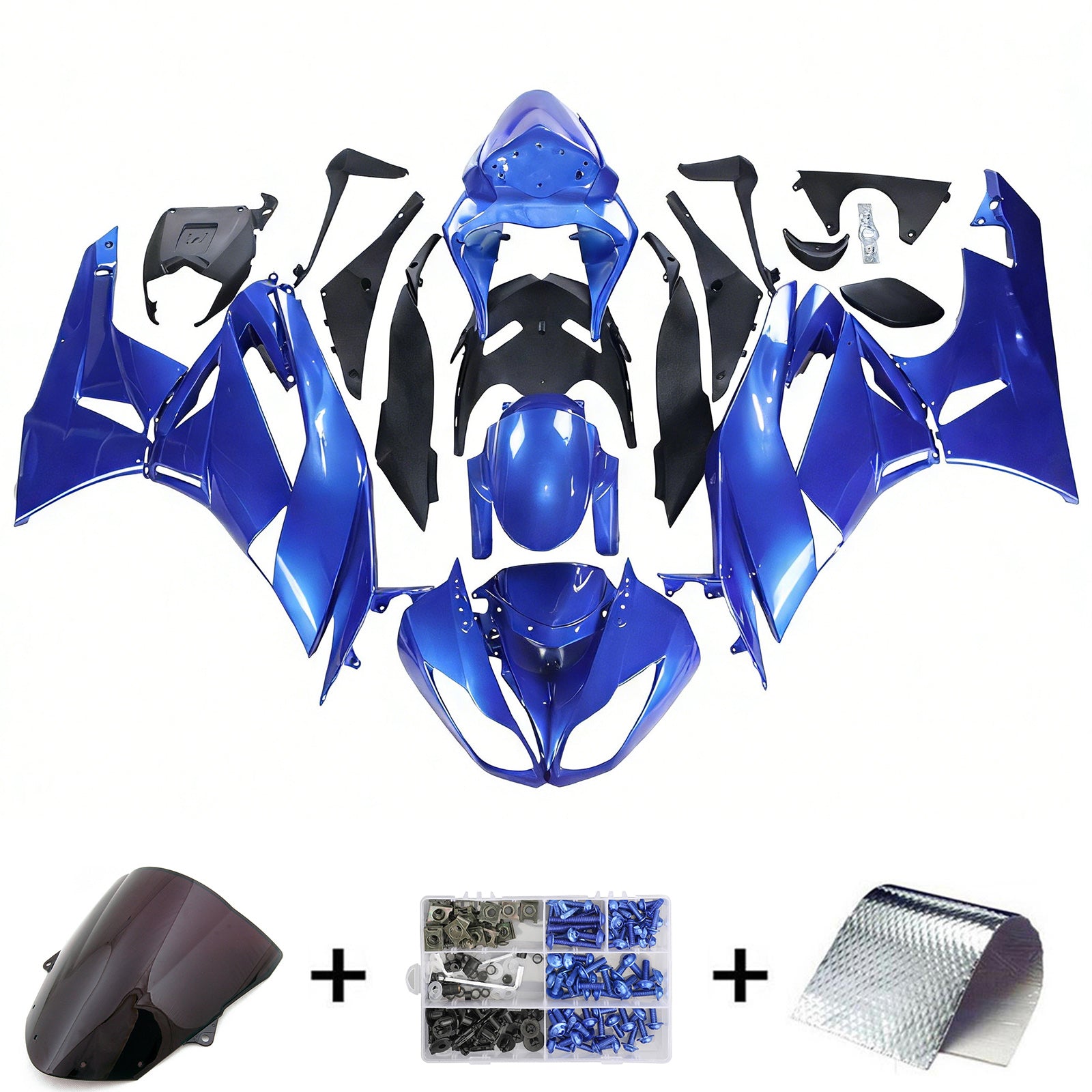 Kit de carénage par injection , carrosserie en plastique ABS Pour Kawasaki ZX6R 636 2009-2012