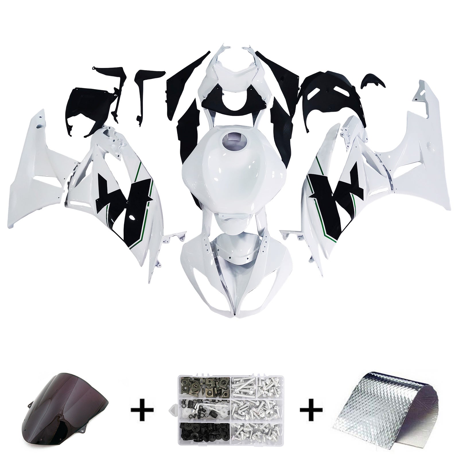 Kawasaki ZX6R 636 2009-2012 ABS-muovinen Fairing Kit