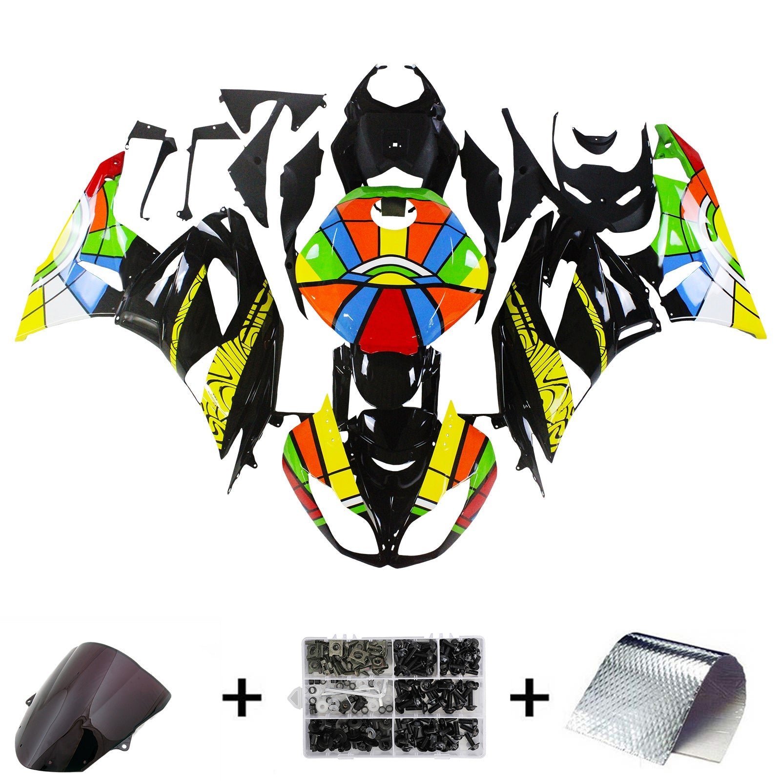 Injection Fairing Kit Bodywork Plastic ABS fit For Kawasaki ZX6R 636 2009-2012