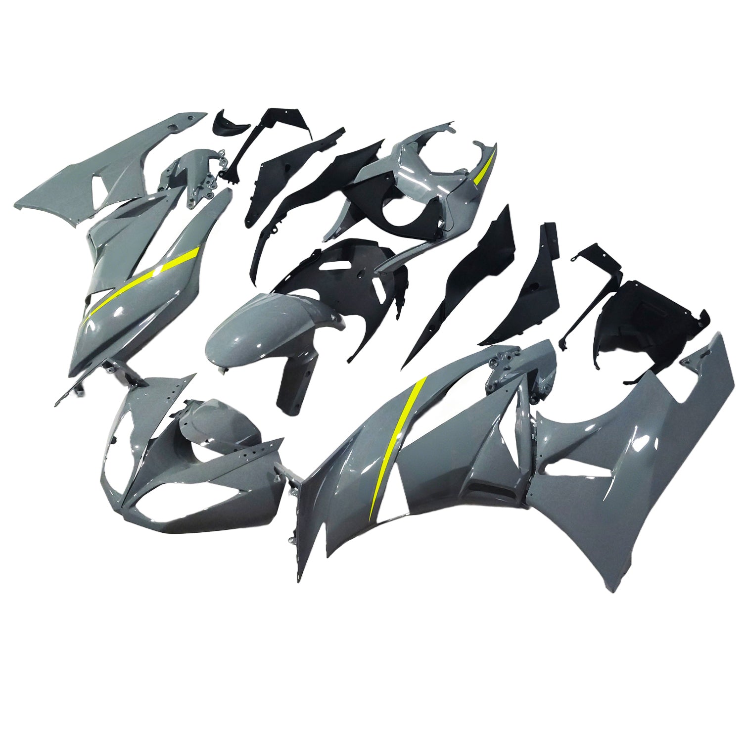Amotopart Kawasaki ZX6R 636 2009-2012 Kit Carénage Carrosserie Plastique ABS