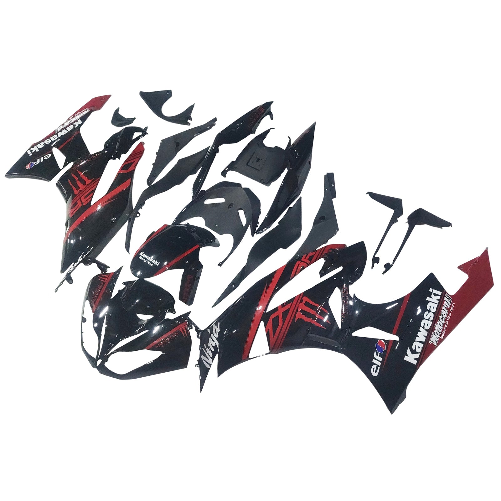 Amotopart Kawasaki ZX6R 636 2009-2012 Kit Carroserie Plastic ABS