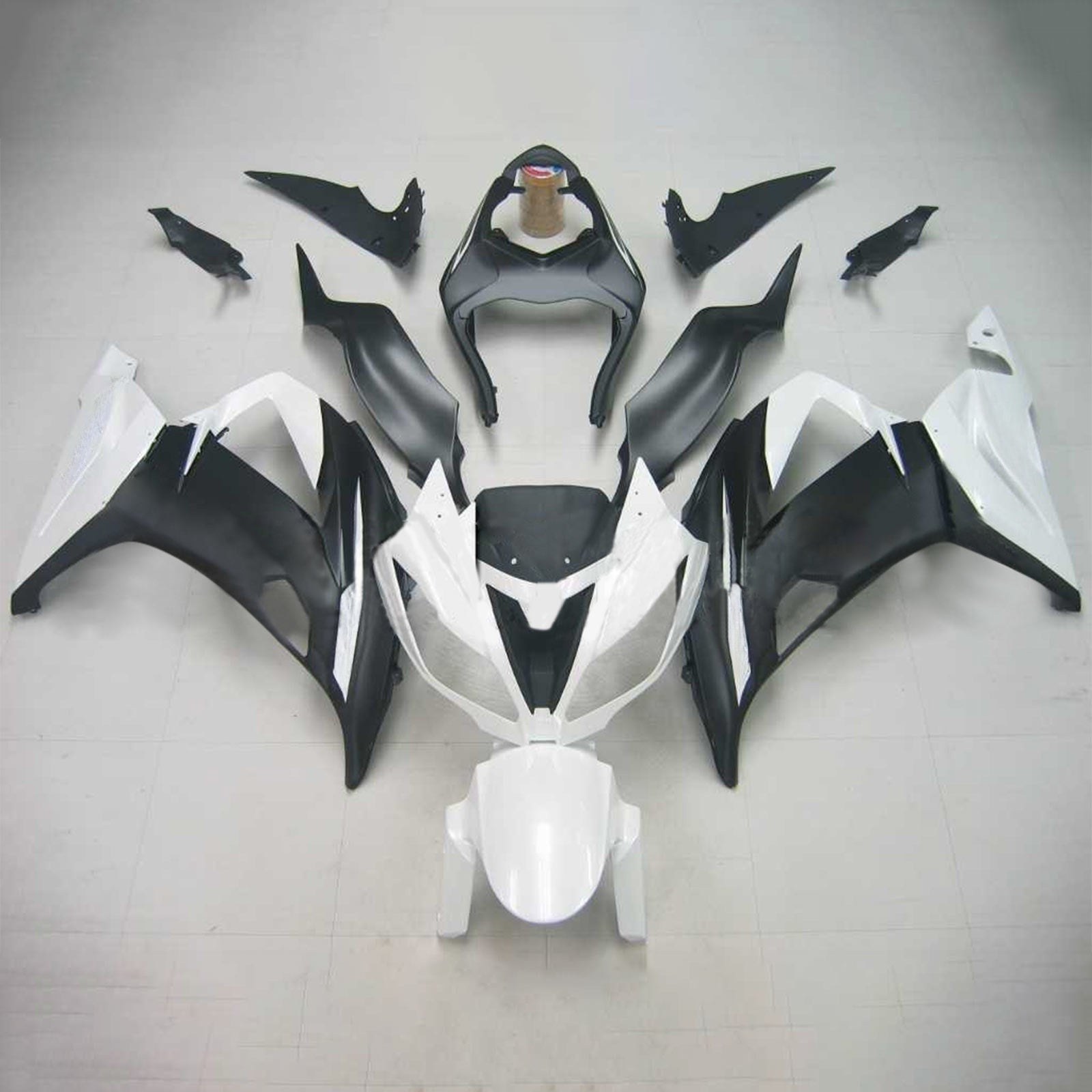 Amotopart Carénages 2013-2018 Plastiques Kawasaki ZX6R 636 Blanc Ninja Generic