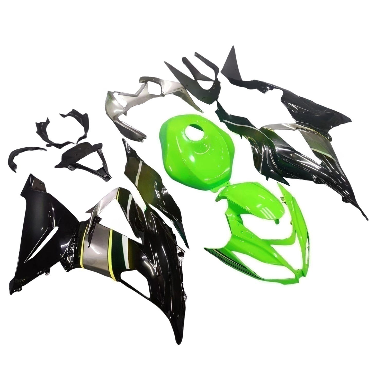 Amotopart Kawasaki ZX6R 636 2013-2018 Kit Carénage Carrosserie Plastique ABS