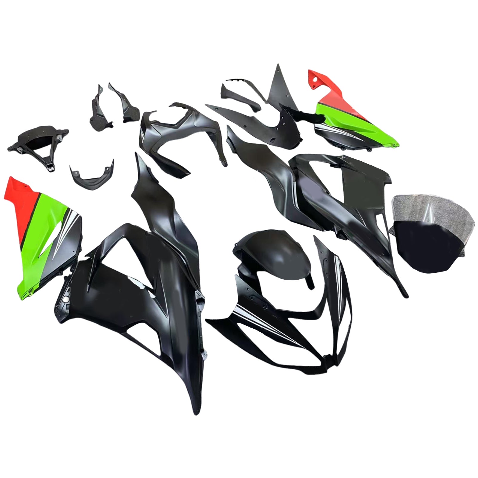 Amotopart Kawasaki ZX6R 636 2013-2018 Kit Carénage Carrosserie Plastique ABS
