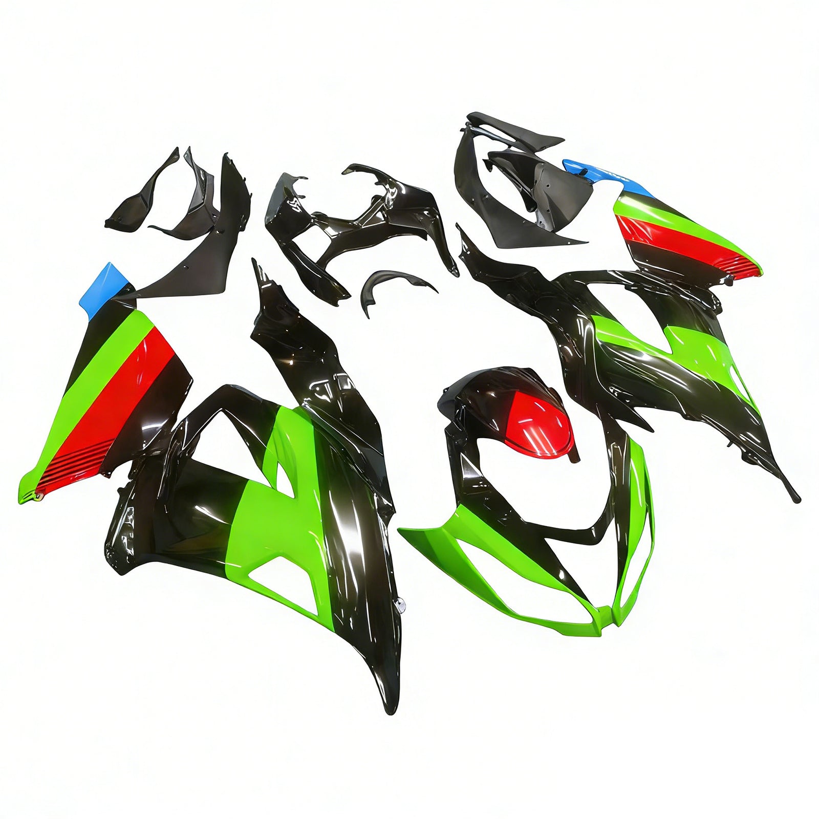 Amotopart Kawasaki ZX6R 636 2013-2018 Kit Carénage Carrosserie Plastique ABS