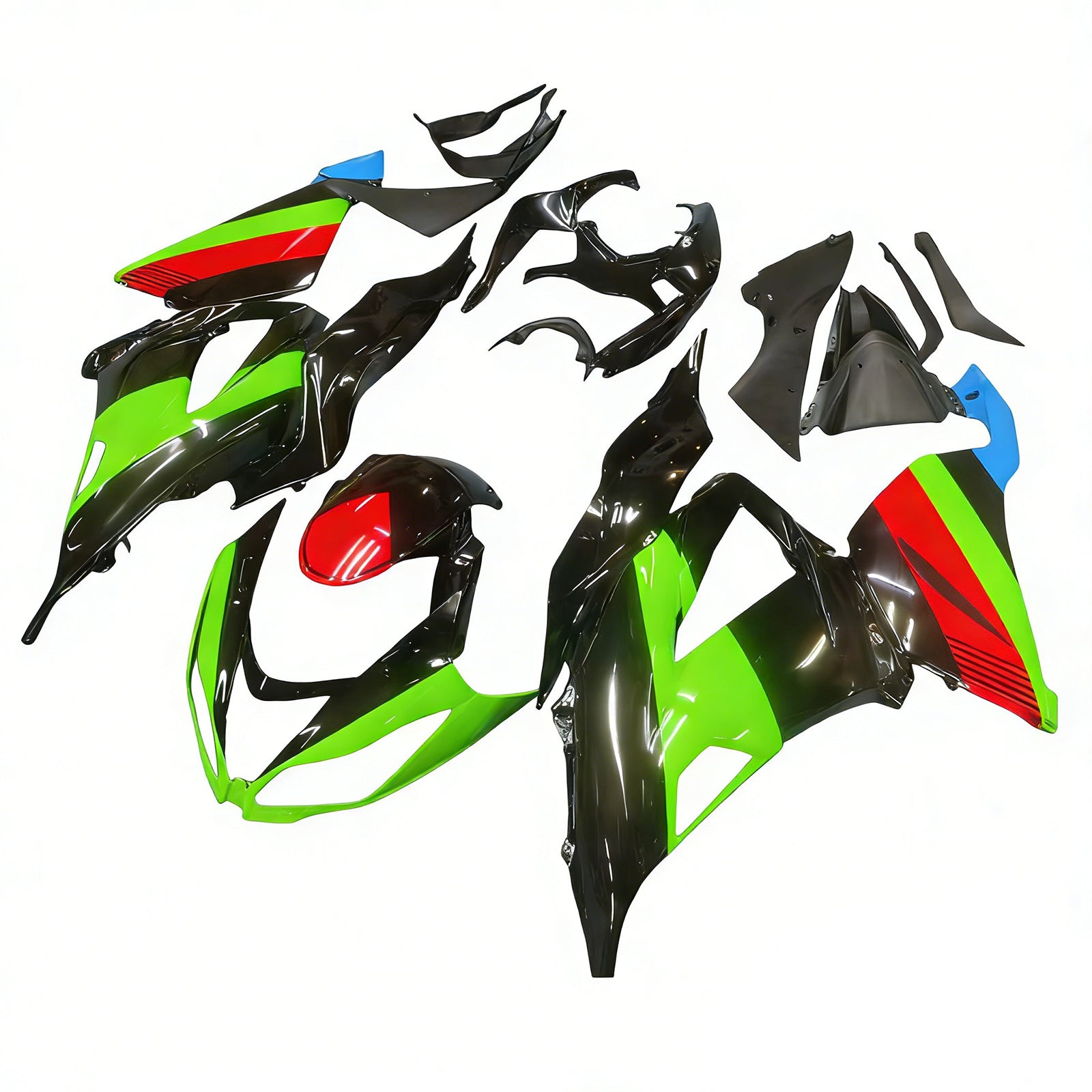 Amotopart Kawasaki ZX6R 636 2013-2018 Kit Carénage Carrosserie Plastique ABS