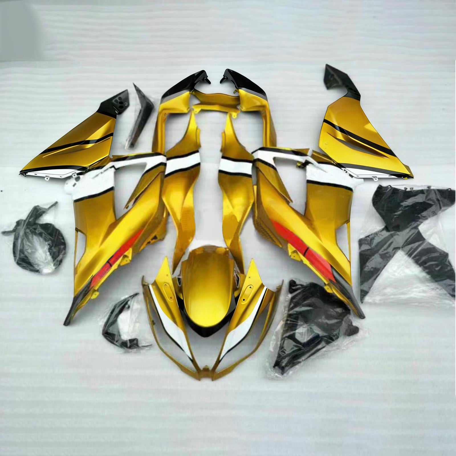 Amotopart Kawasaki ZX6R 636 2013-2018 Kit Carénage Carrosserie Plastique ABS