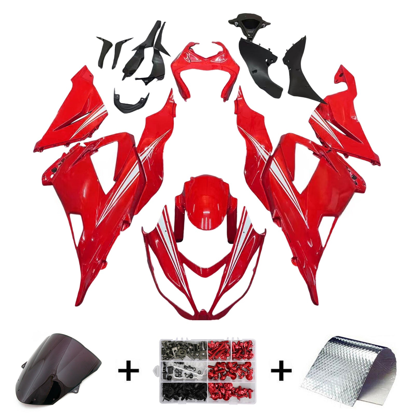 2013-2018 Kawasaki ZX6R 636 Kit de carénage d'injection carrosserie plastique ABS