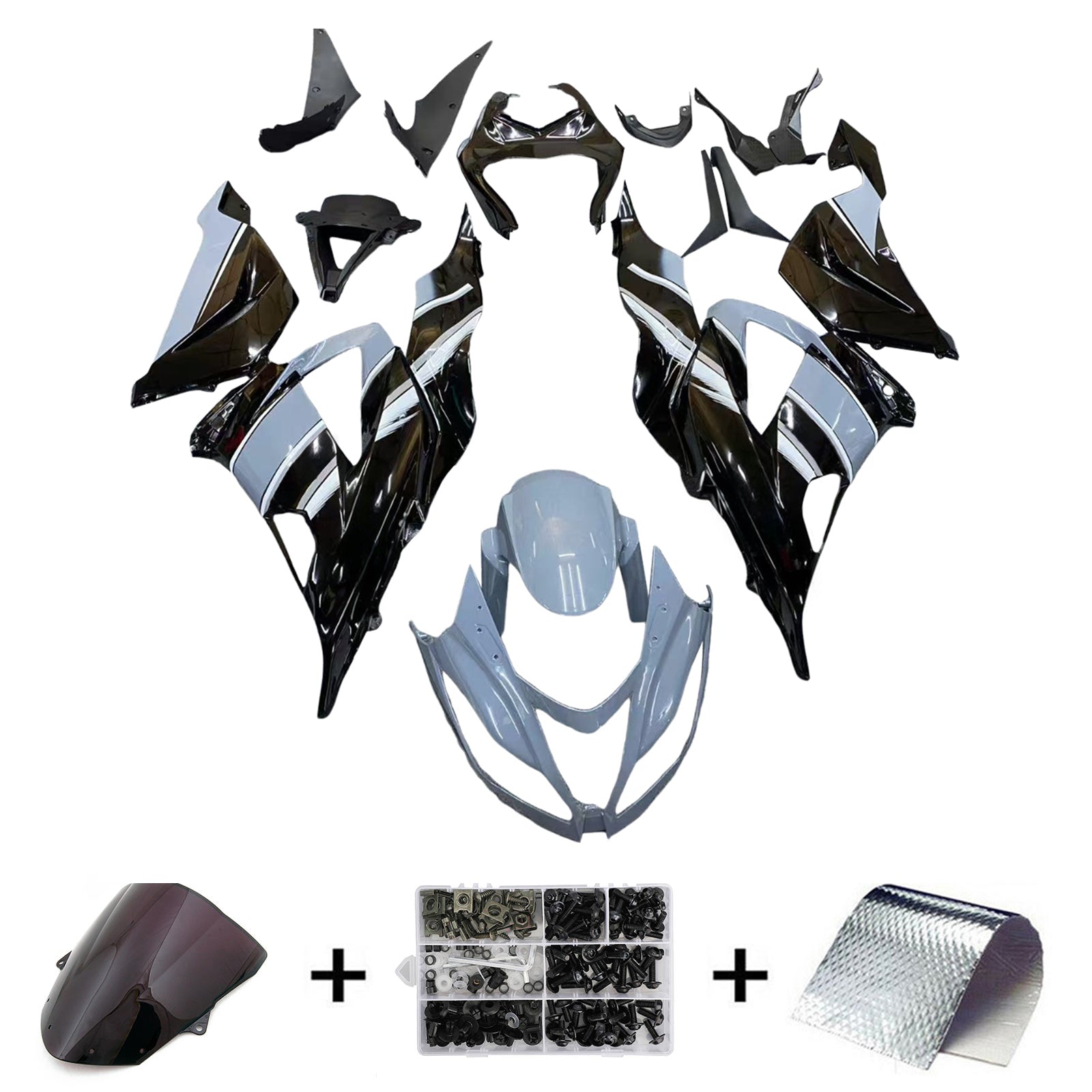 2013-2018 Kawasaki ZX6R 636 Kit de carénage d'injection carrosserie plastique ABS