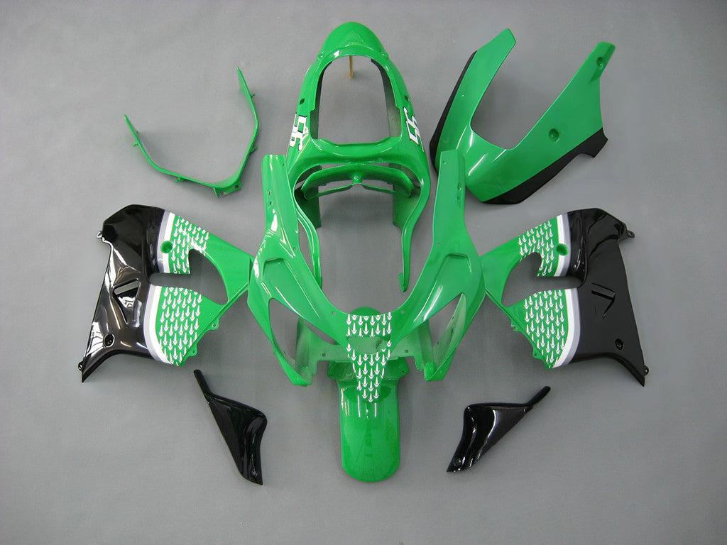 AMOTOPART para Ninja ZX9R (2000-2001) carrocería de carrocería moldeada por set de inyección de plástico 6 Color genérico