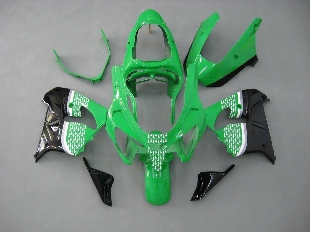 Carénages Amotopart 2000-2001 Kawasaki ZX 9R Vert Noir No.56 Nakano Generic