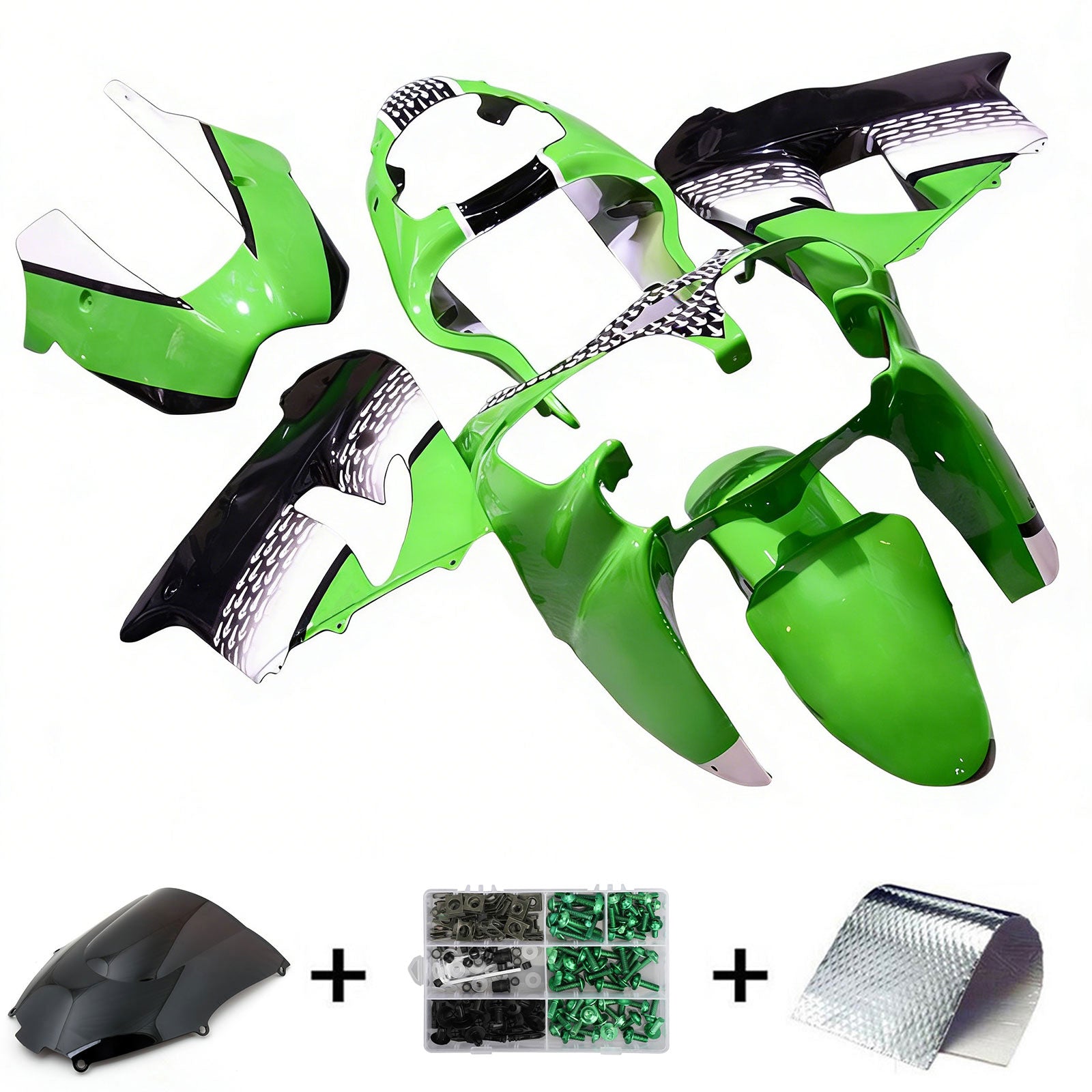 2000-2001 Kawasaki ZX9R Kit de carénage d'injection carrosserie plastique ABS