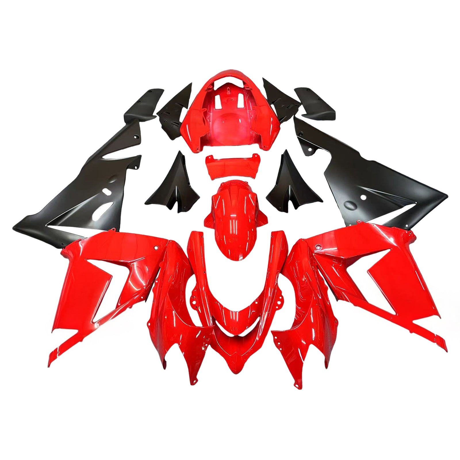 Carénages Amotopart 2004-2005 Kawasaki ZX10R Rouge et Noir Ninja Generic