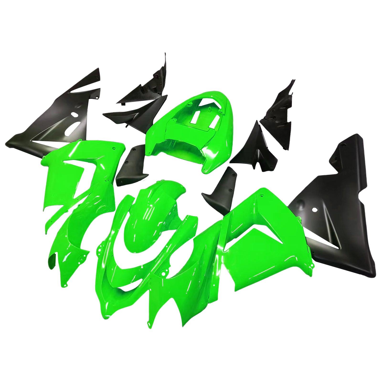 Carénages Amotopart 2004-2005 Kawasaki ZX 10R Vert Noir Ninja Generic