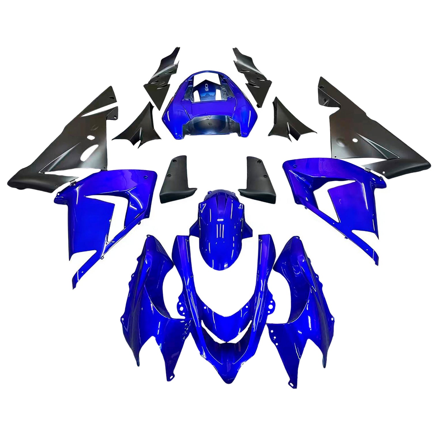 Carénages Amotopart 2004-2005 Kawasaki ZX 10R Bleu Noir Ninja Generic