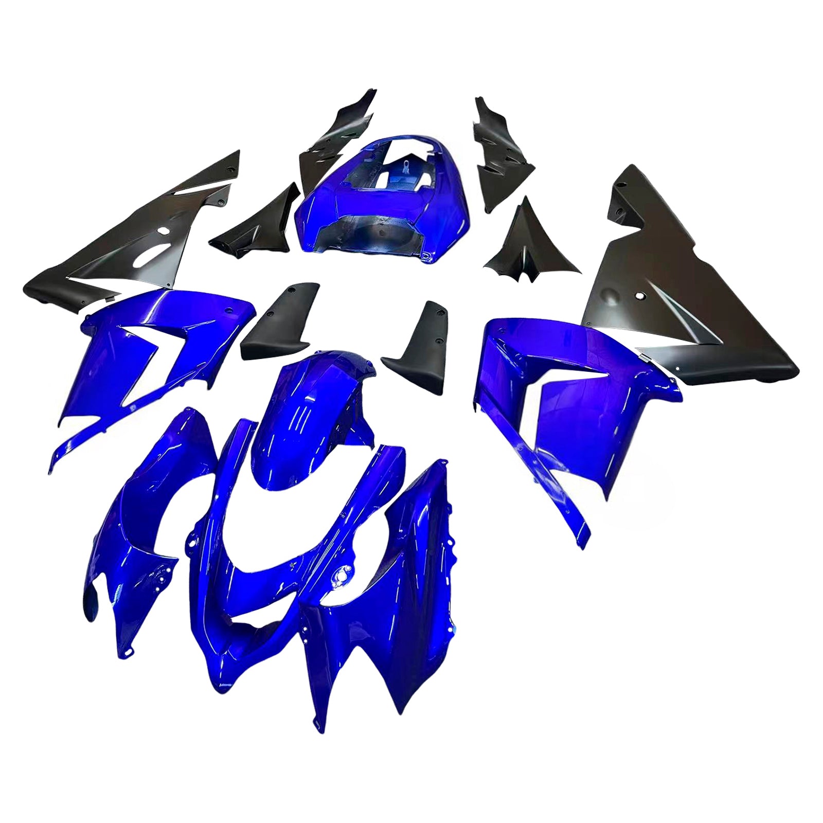 Carénages Amotopart 2004-2005 Kawasaki ZX 10R Bleu Noir Ninja Generic