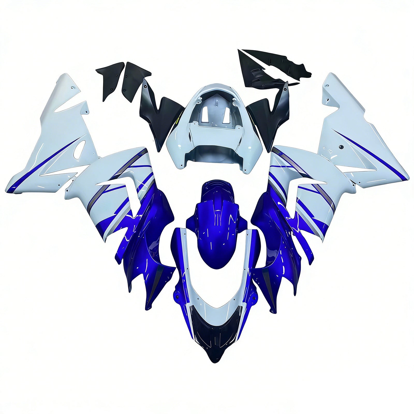 Amotopart stroomlijnkappen 2004-2005 Kawasaki ZX 10R blauw wit FIAT generiek