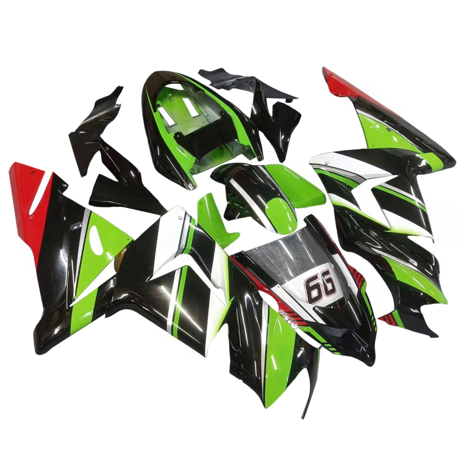 Kit de carénage Amotopart pour Kawasaki ZX10R 2004-2005 Générique