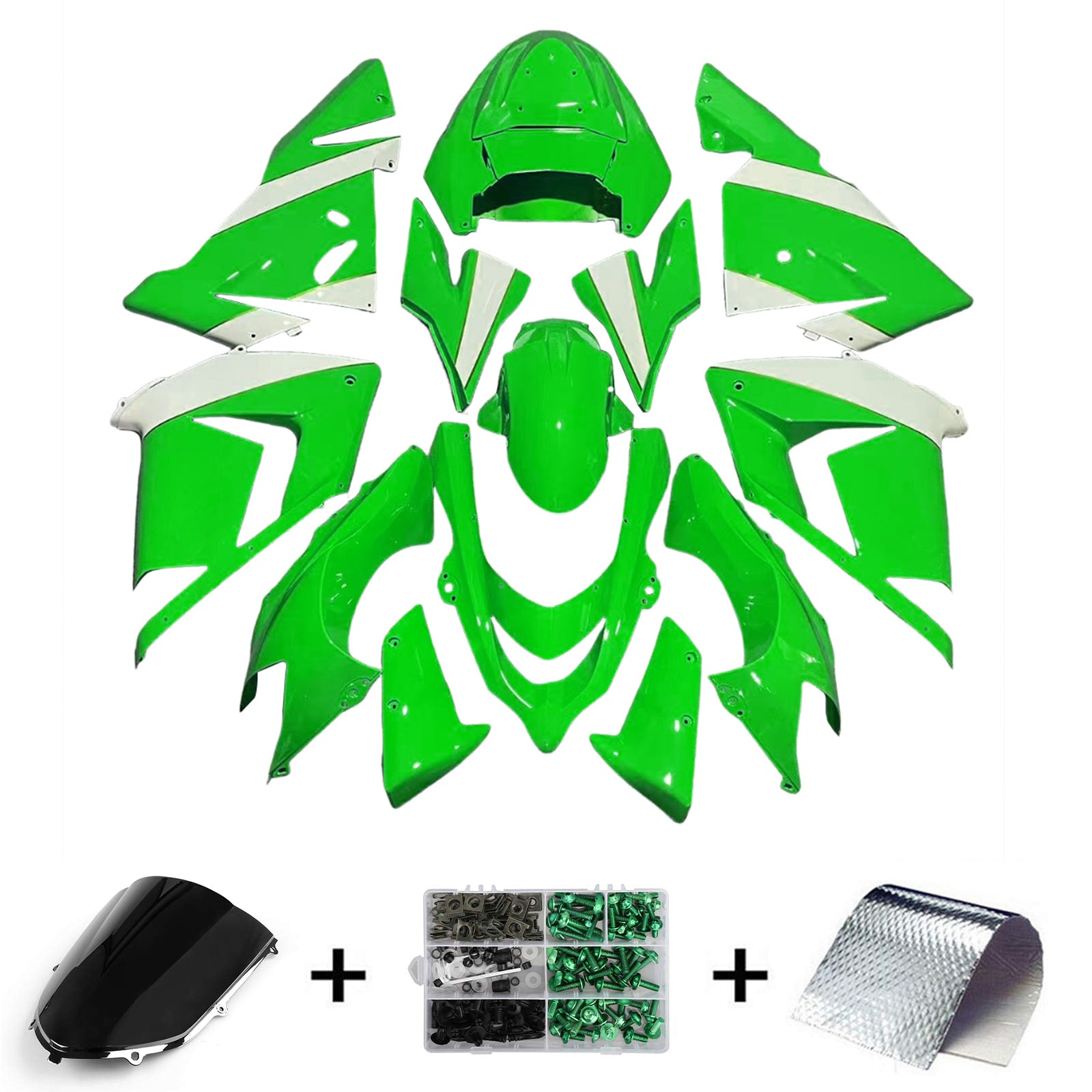 Kit de carénage Amotopart pour Kawasaki ZX10R 2004-2005 Générique