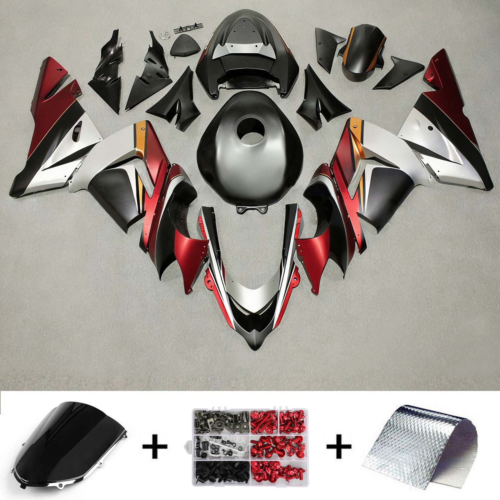 Amotopart Kawasaki ZX10R 2004-2005 Kit Carroserie Plastic Abs