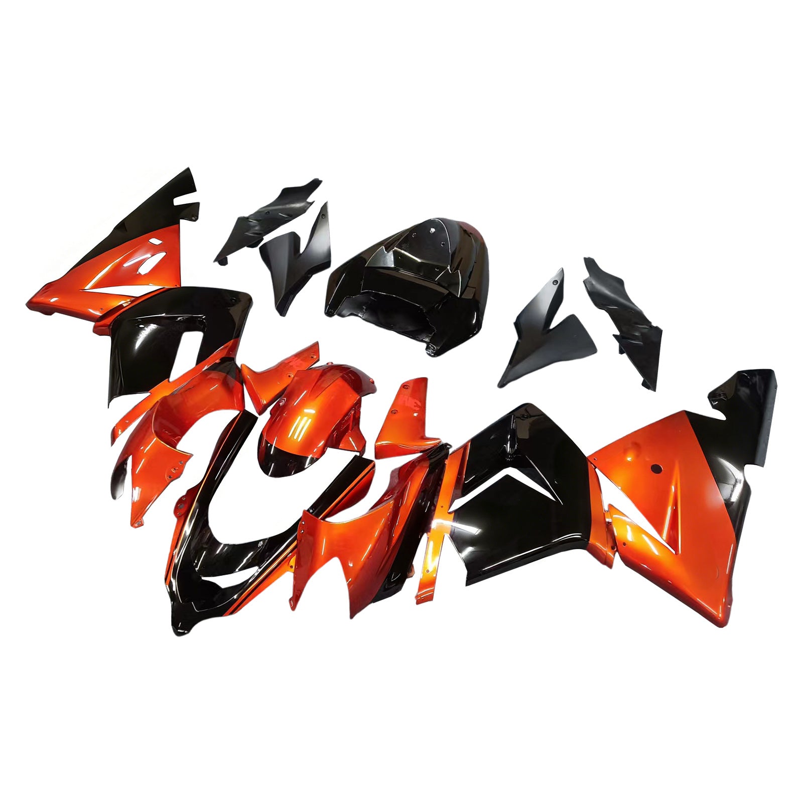 Amotopart Kawasaki ZX10R 2004-2005 Kit Carénage Carrosserie Plastique ABS